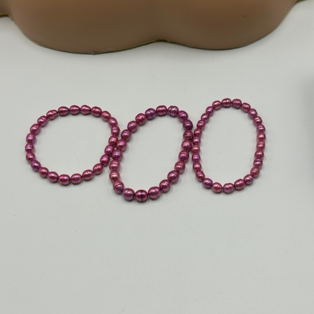 Honora Pink Pearl Jewelry Set – Necklace, 3 Bracelets & Earrings - Picture 3 of 6